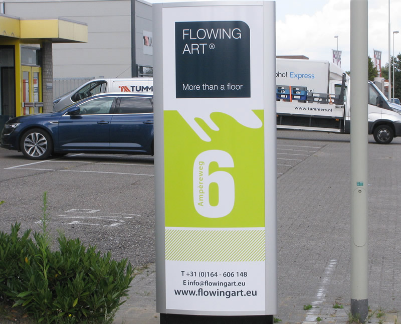De showroom van Flowing Art is gevestigd in Hoogerheide